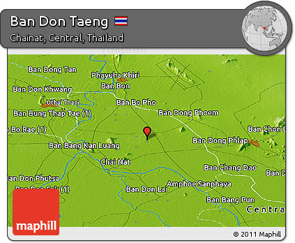 Physical Panoramic Map of Ban Don Taeng