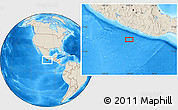 Shaded Relief Location Map of the area around 15° 17' 31" N, 100° 13' 29" W