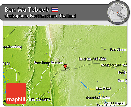 Physical 3D Map of Ban Wa Tabaek