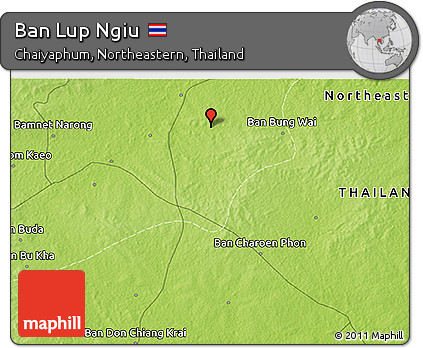 Physical 3D Map of Ban Lup Ngiu