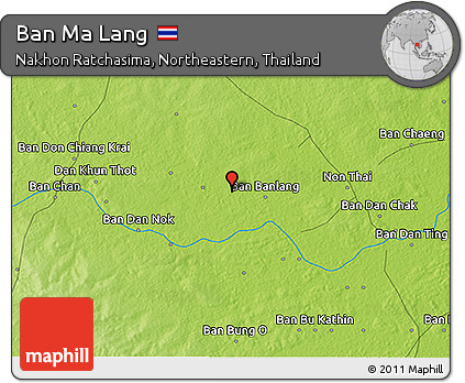Physical 3D Map of Ban Ma Lang