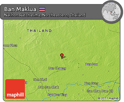Physical 3D Map of Ban Maklua