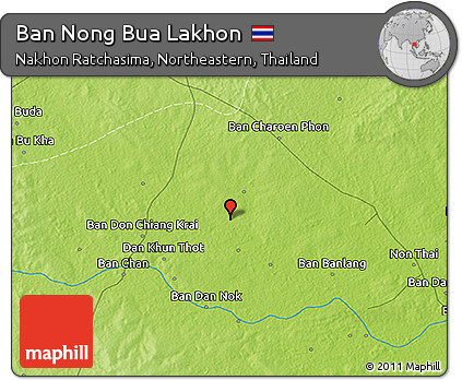 Physical 3D Map of Ban Nong Bua Lakhon