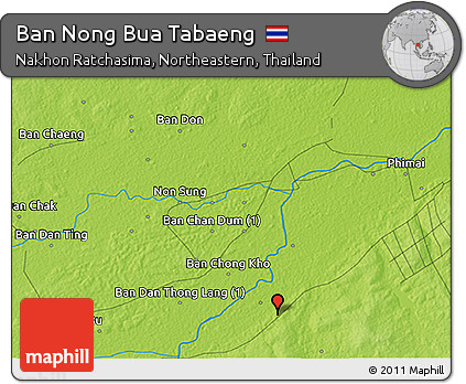 Physical 3D Map of Ban Nong Bua Tabaeng