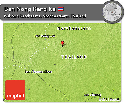 Physical 3D Map of Ban Nong Rang Ka
