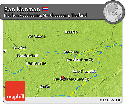 Physical 3D Map of Ban Nonman