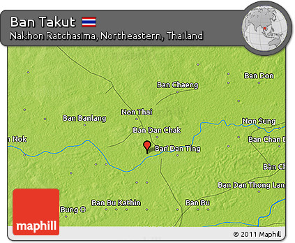 Physical 3D Map of Ban Takut