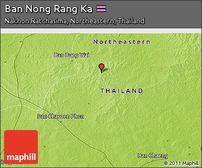 Physical 3D Map of Ban Nong Rang Ka
