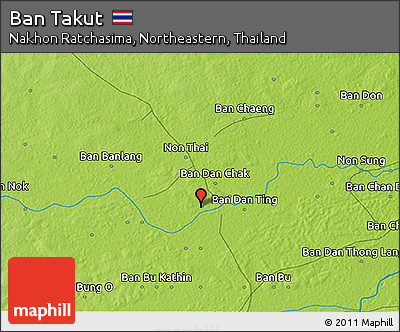 Physical 3D Map of Ban Takut