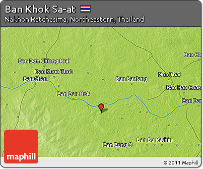 Physical 3D Map of Ban Khok Sa-at