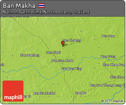 Physical 3D Map of Ban Makha