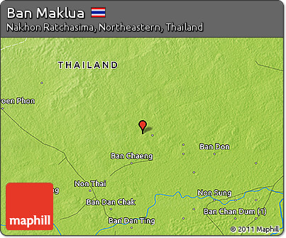 Physical 3D Map of Ban Maklua