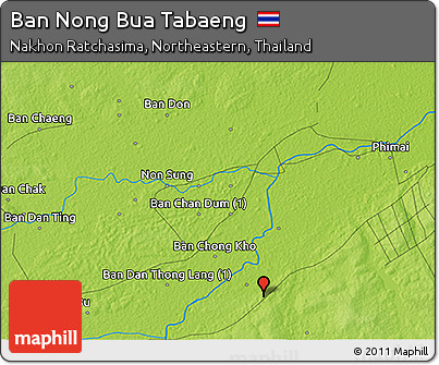 Physical 3D Map of Ban Nong Bua Tabaeng
