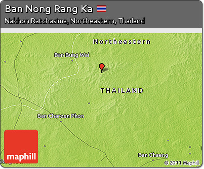 Physical 3D Map of Ban Nong Rang Ka