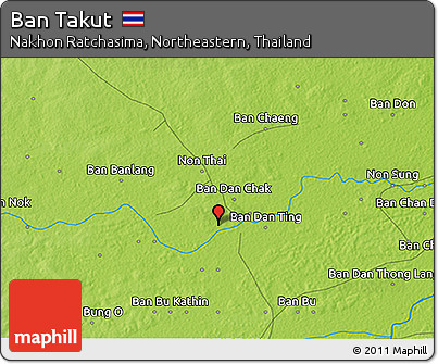 Physical 3D Map of Ban Takut