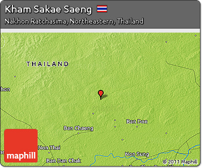 Physical 3D Map of Kham Sakae Saeng