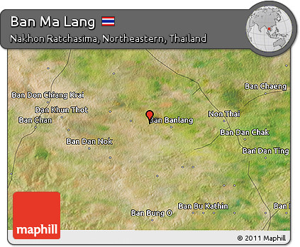 Satellite 3D Map of Ban Ma Lang