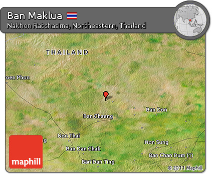 Satellite 3D Map of Ban Maklua