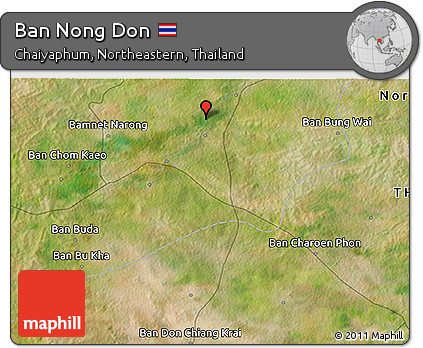 Satellite 3D Map of Ban Nong Don
