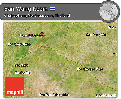 Satellite 3D Map of Ban Wang Kaam