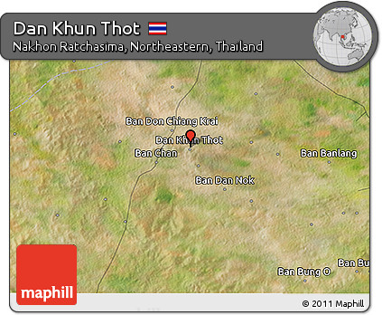 Satellite 3D Map of Dan Khun Thot