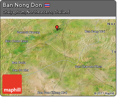 Satellite 3D Map of Ban Nong Don