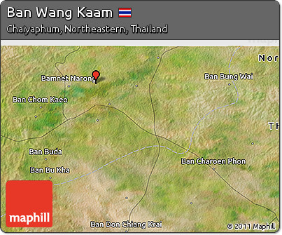Satellite 3D Map of Ban Wang Kaam