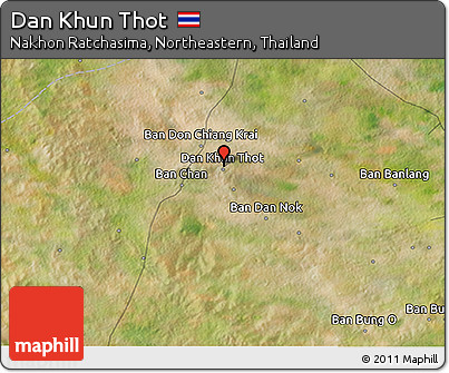 Satellite 3D Map of Dan Khun Thot