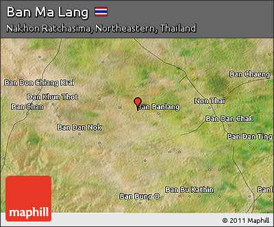 Satellite 3D Map of Ban Ma Lang