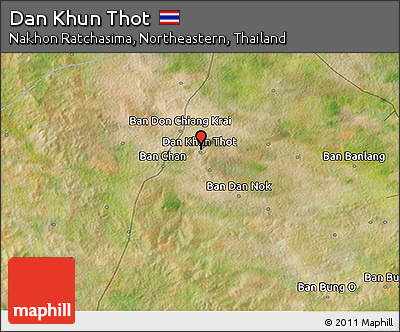 Satellite 3D Map of Dan Khun Thot
