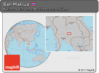 Gray Location Map of Ban Maklua
