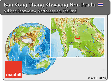 Physical Location Map of Ban Kong Thang Khwaeng Non Pradu