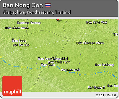 Physical Panoramic Map of Ban Nong Don