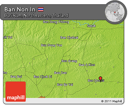Physical 3D Map of Ban Non In