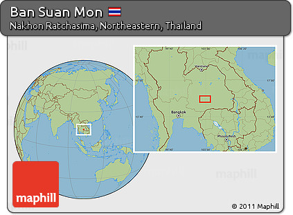 Savanna Style Location Map of Ban Suan Mon