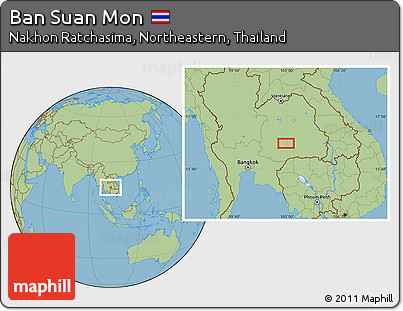 Savanna Style Location Map of Ban Suan Mon
