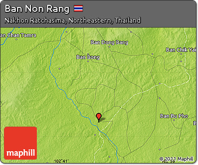 Physical Map of Ban Non Rang