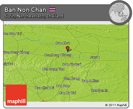 Physical Panoramic Map of Ban Non Chan