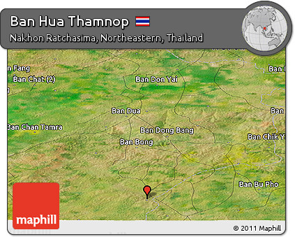 Satellite Panoramic Map of Ban Hua Thamnop