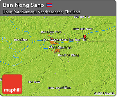 Physical 3D Map of Ban Nong Sano