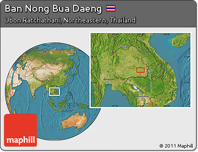 Satellite Location Map of Ban Nong Bua Daeng
