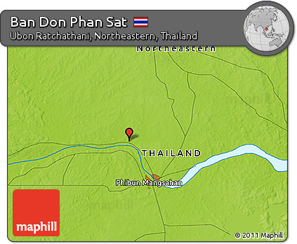Physical 3D Map of Ban Don Phan Sat