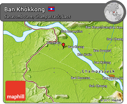 Physical 3D Map of Ban Khôkkong