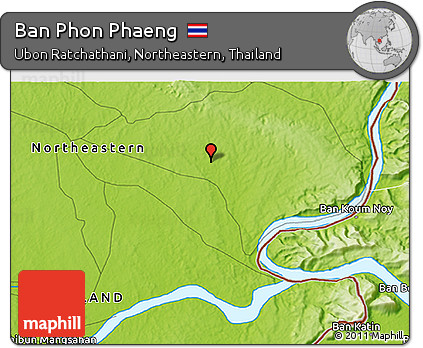 Physical 3D Map of Ban Phon Phaeng