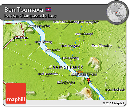 Physical 3D Map of Ban Toumaxa