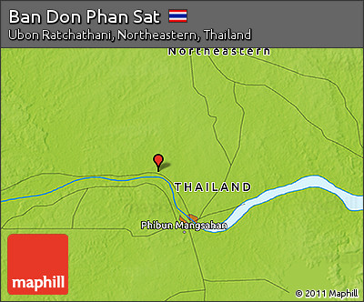 Physical 3D Map of Ban Don Phan Sat
