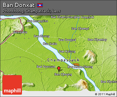 Physical 3D Map of Ban Donxat