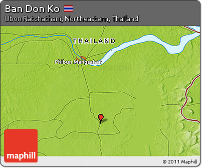 Physical 3D Map of Ban Don Ko