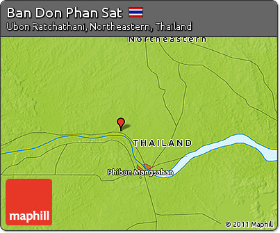 Physical 3D Map of Ban Don Phan Sat