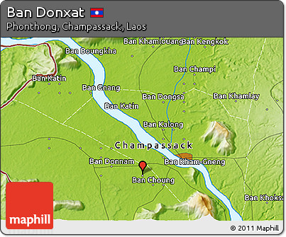Physical 3D Map of Ban Donxat